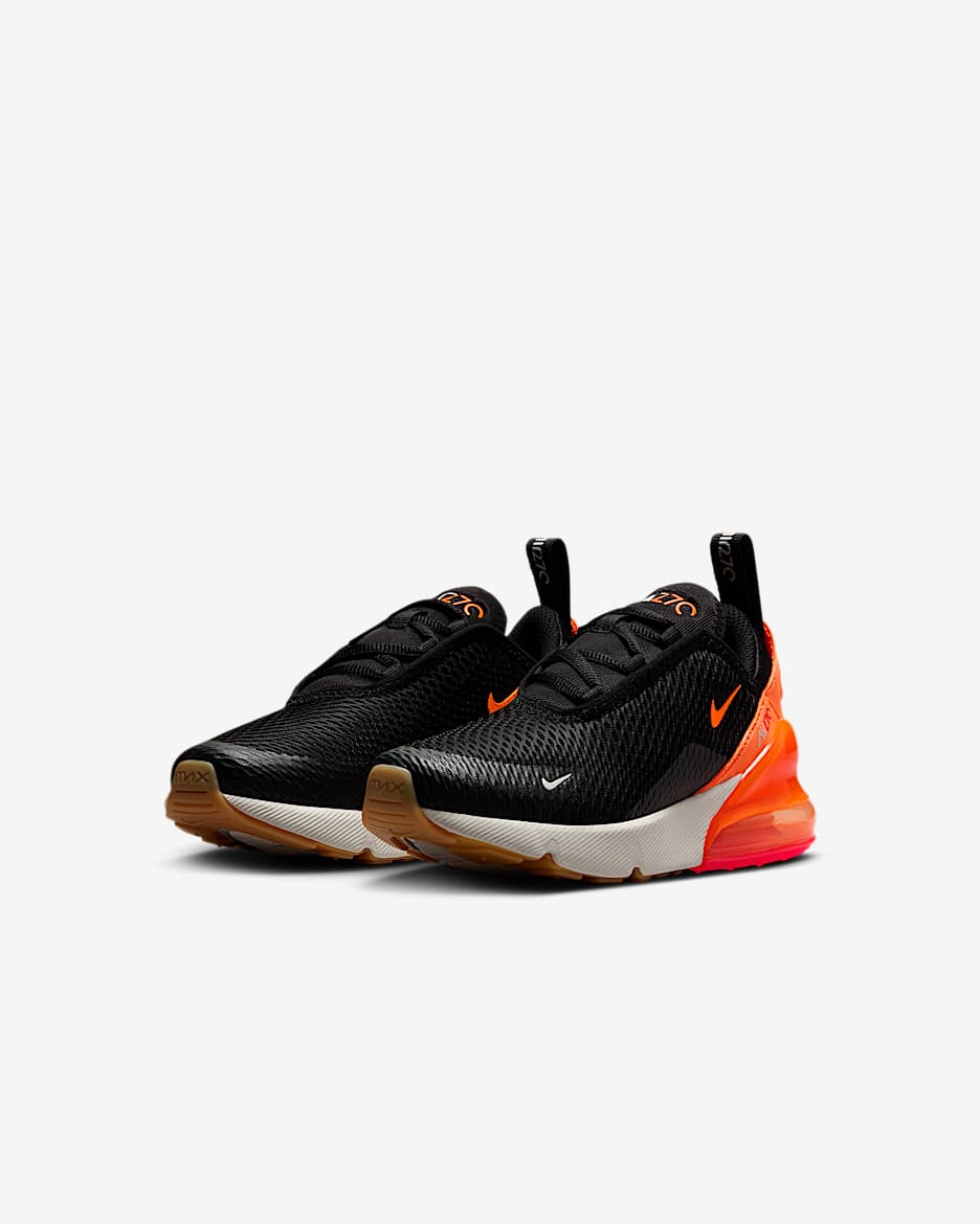 Nike air max 270 black tonal orange discount